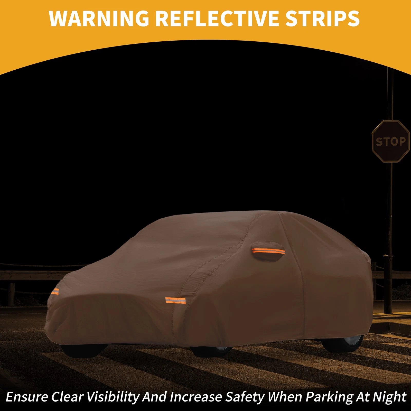 Waterproof Car Cover for Kia EV6 (2021–2023) Orange Cotton with Zipper
