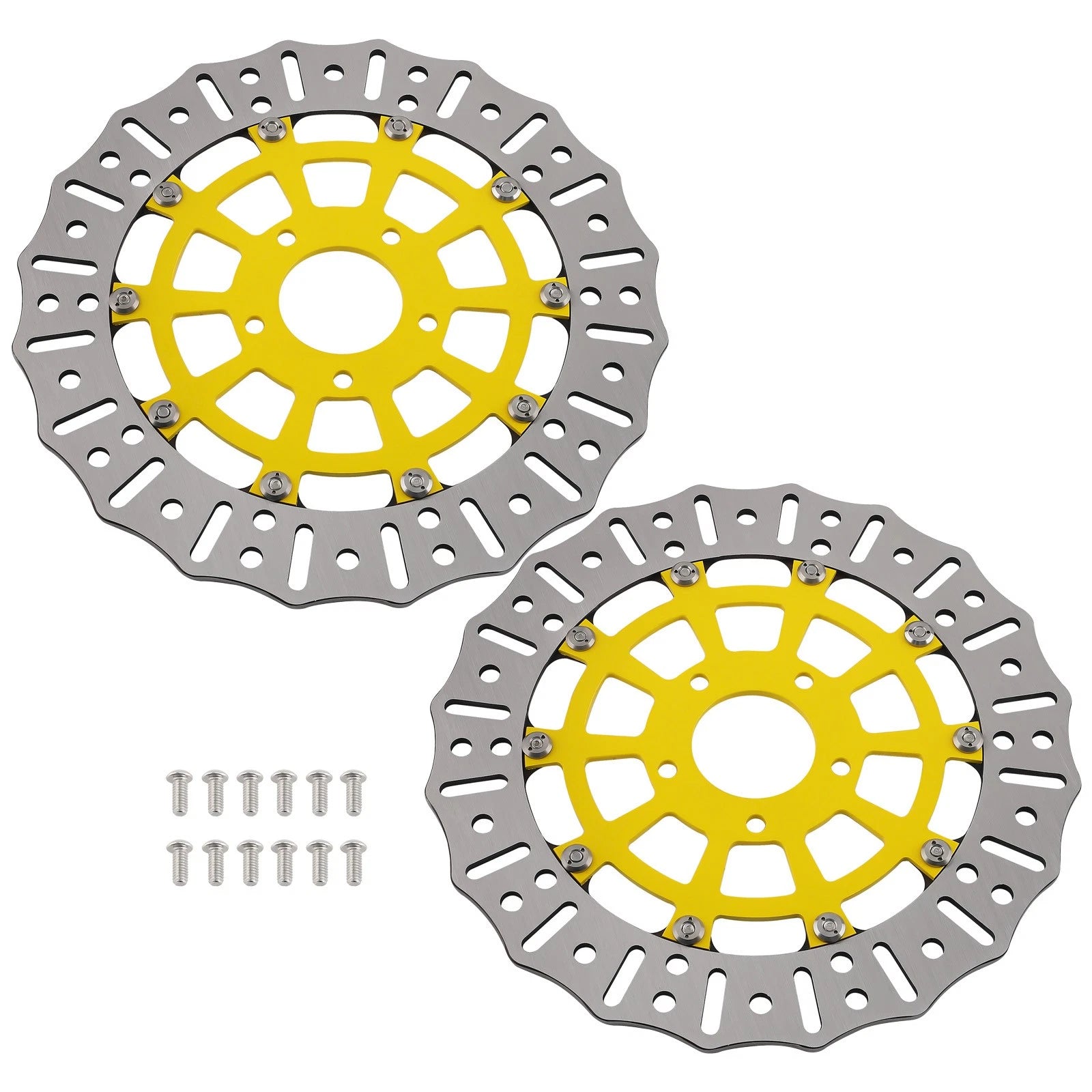 Pair 11.8in Floating Front Brake Rotors for Harley Touring (2008–2019)