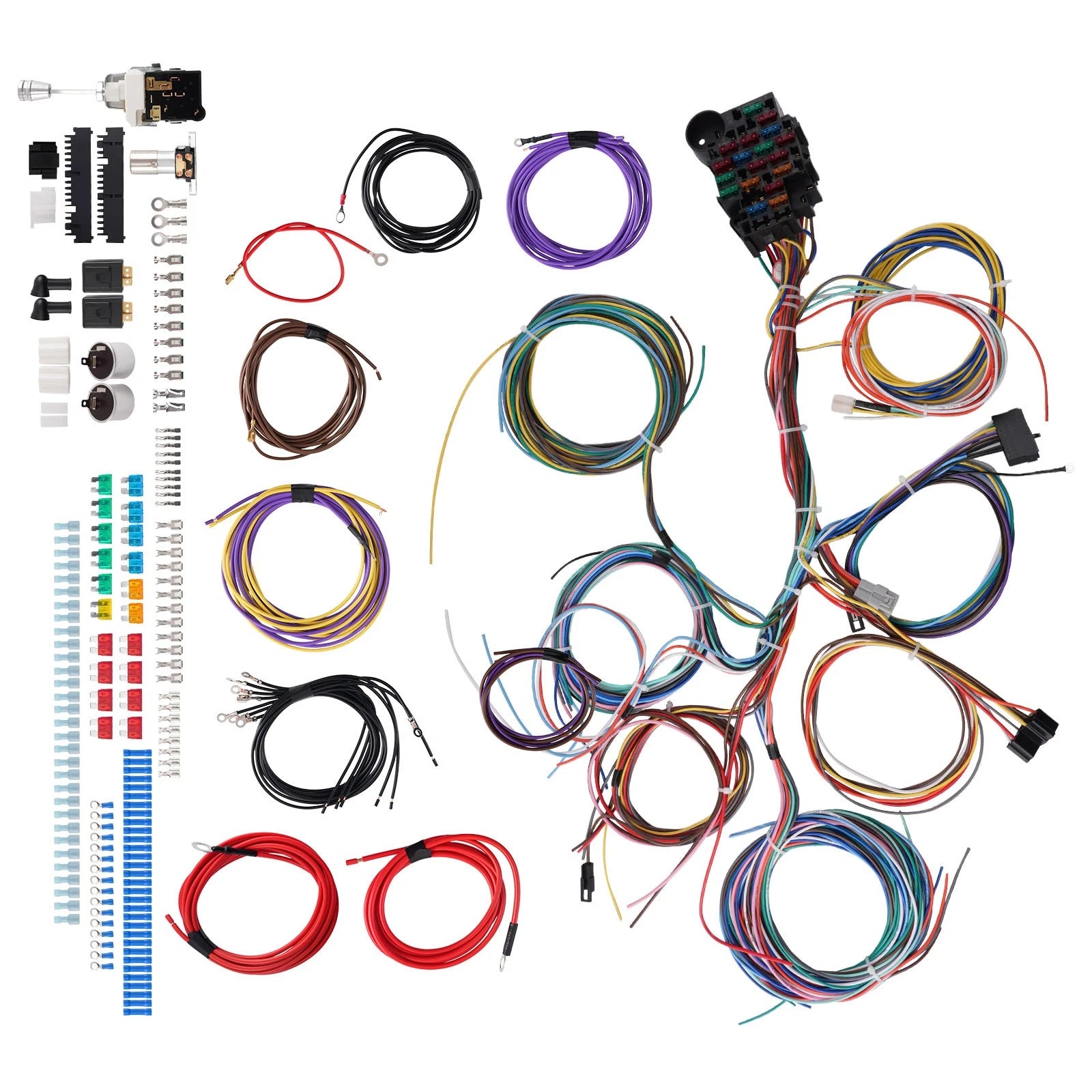 22 Circuit 18 Fuse Wire Harness for Chevy (1960–1987)