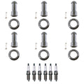 Set of 6 Denso Iridium Spark Plugs & Coil Boots for Lexus GS LS 400 (1991–2000)