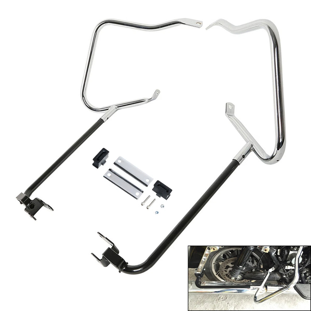 Saddlebag Bracket Guard Crash Bars for Harley Touring Street Glide FLHX (2014–2024)