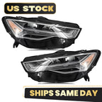 Full LED Headlights for Audi A6 S6 (2016–2018) Left+Right Pair