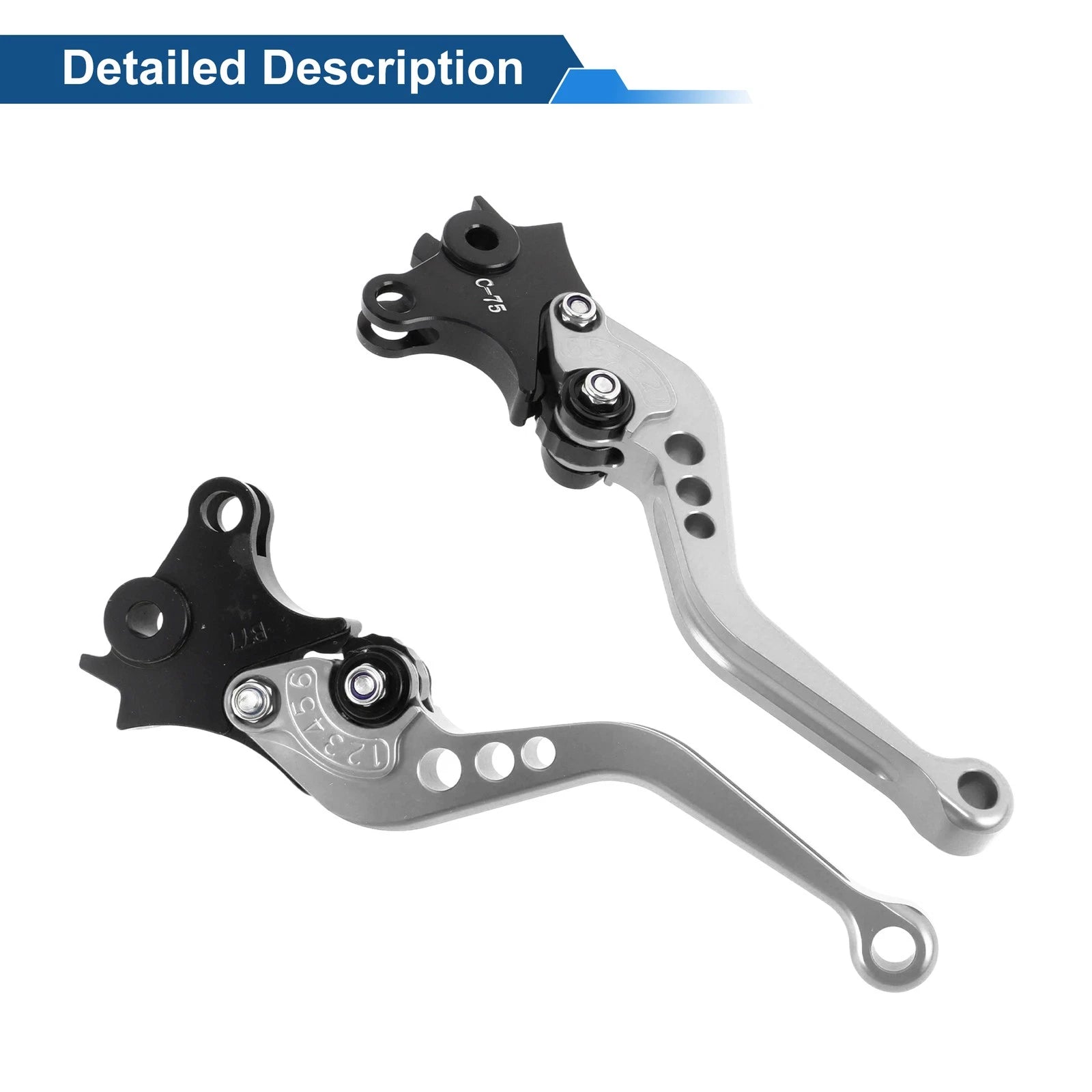 Adjustable Short Brake Clutch Levers for BMW R Nine T (2014–2016) Silver Tone