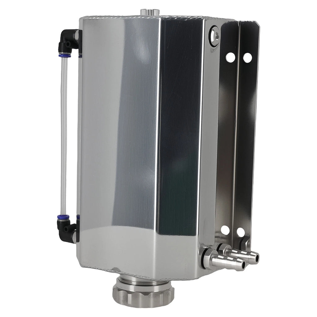 2L Aluminum Coolant Reservoir Overflow Tank for Universal Fit Vehicles