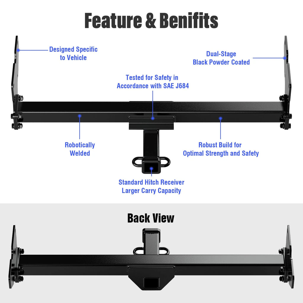 2 Inch Trailer Towing Hitch for Volkswagen Tiguan (2018–2024)