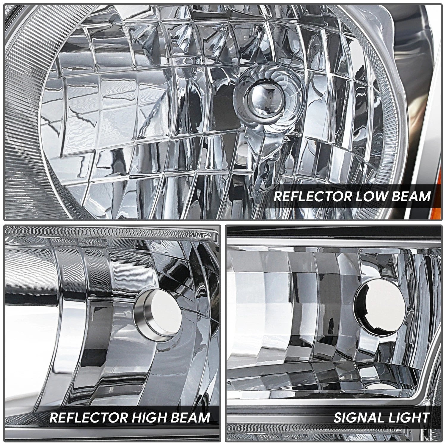 Left Driver Side Headlight Lamp for Honda Pilot (2012–2015) OE Chrome