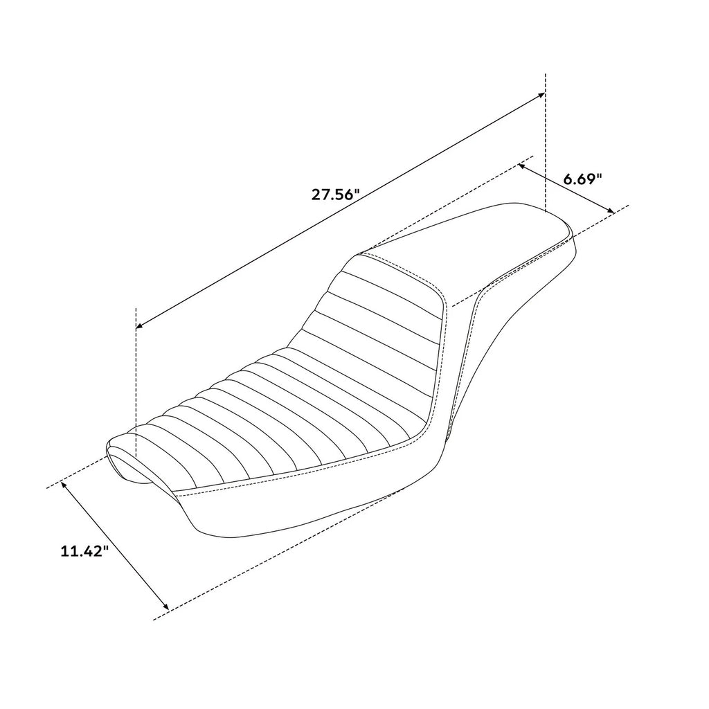 Driver Passenger Seat for Harley Dyna Super Glide FXD Low Rider (1996–2003)