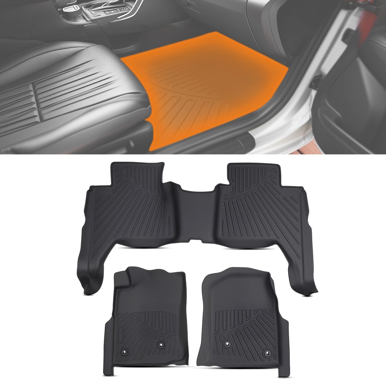 Set of 4 Anti-Slip Waterproof Carpet Floor Mats for Toyota Tacoma (2005–2015)