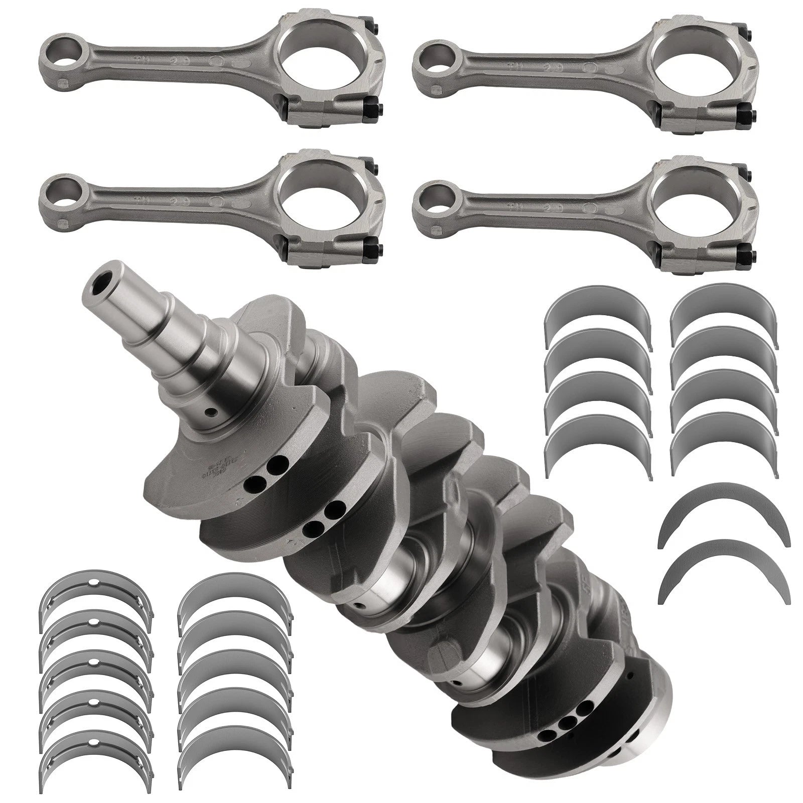 Set of 4 Crankshaft Rods and Main Bearings for Hyundai Tiburon (2000–2008)