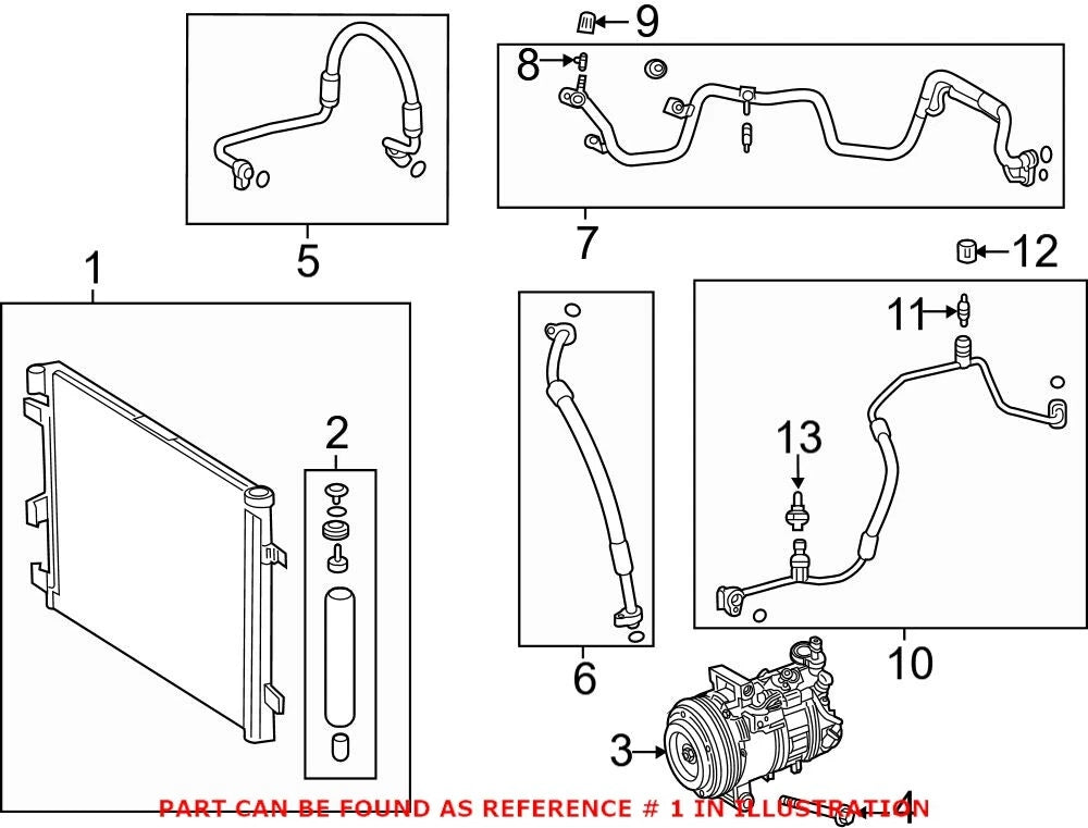 A/C Condenser 2475000054 for Mercedes-Benz