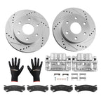 Front Drilled Rotors Brake Calipers Pads Kit for Cadillac Escalade (2002–2020)