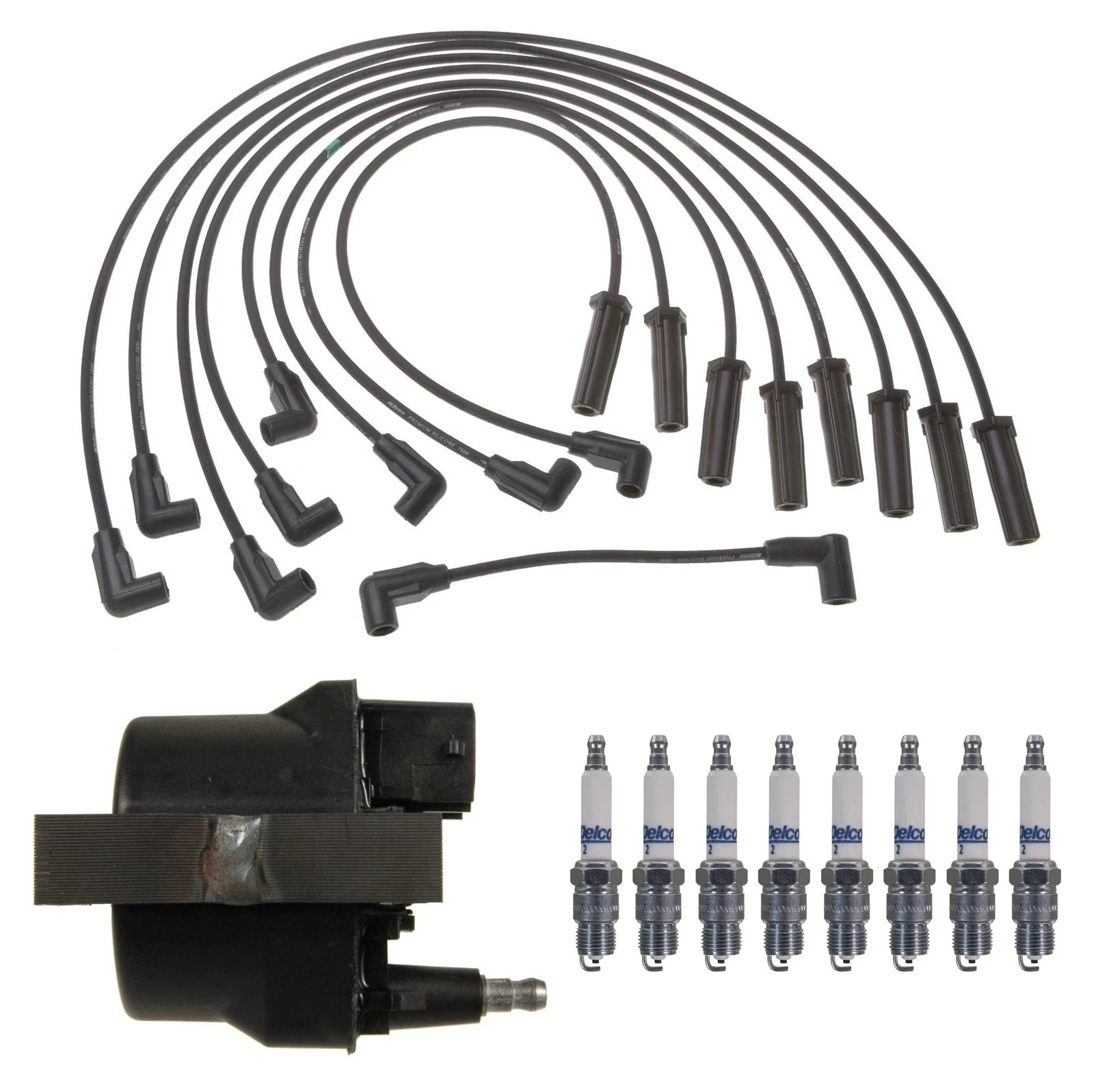 Ignition Wires Coil & 8 Spark Plugs Kit ACDelco for GMC G3500 (1994–1995)