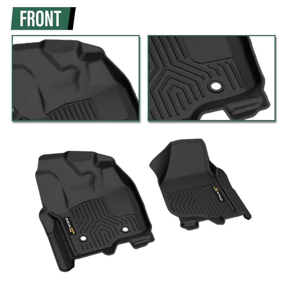 TPE Floor Mats for Ford F-250/F-350/F-450 SuperCrew/Crew Cab (2012–2016)