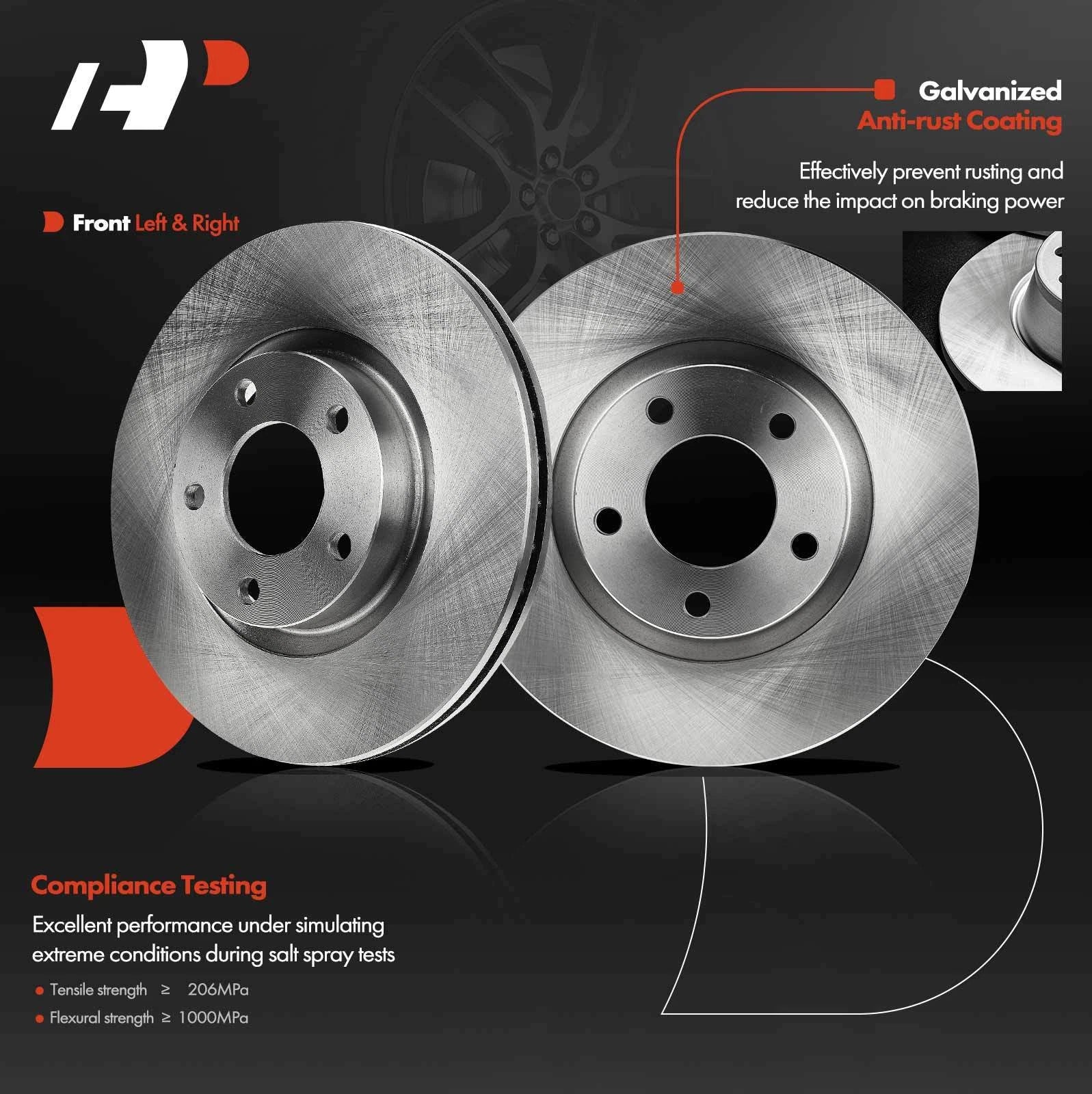 Front Disc Brake Rotors for Mazda 3 (2004-2013)