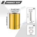 Engine Hood Vent Spacer Riser Kit for Gold for 8mm Bolt Aluminum Alloy (-)