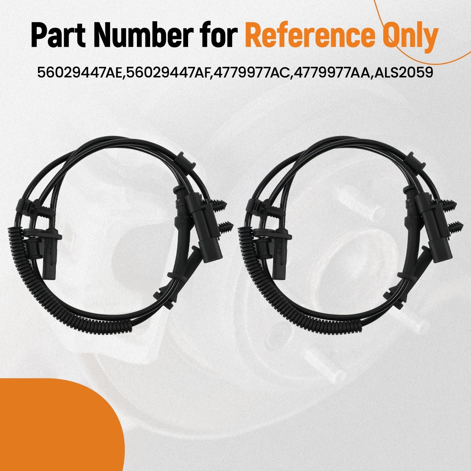 2X Front ABS Sensor for Dodge Durango Jeep (2011–2012, 2014–2015) 56029447AF