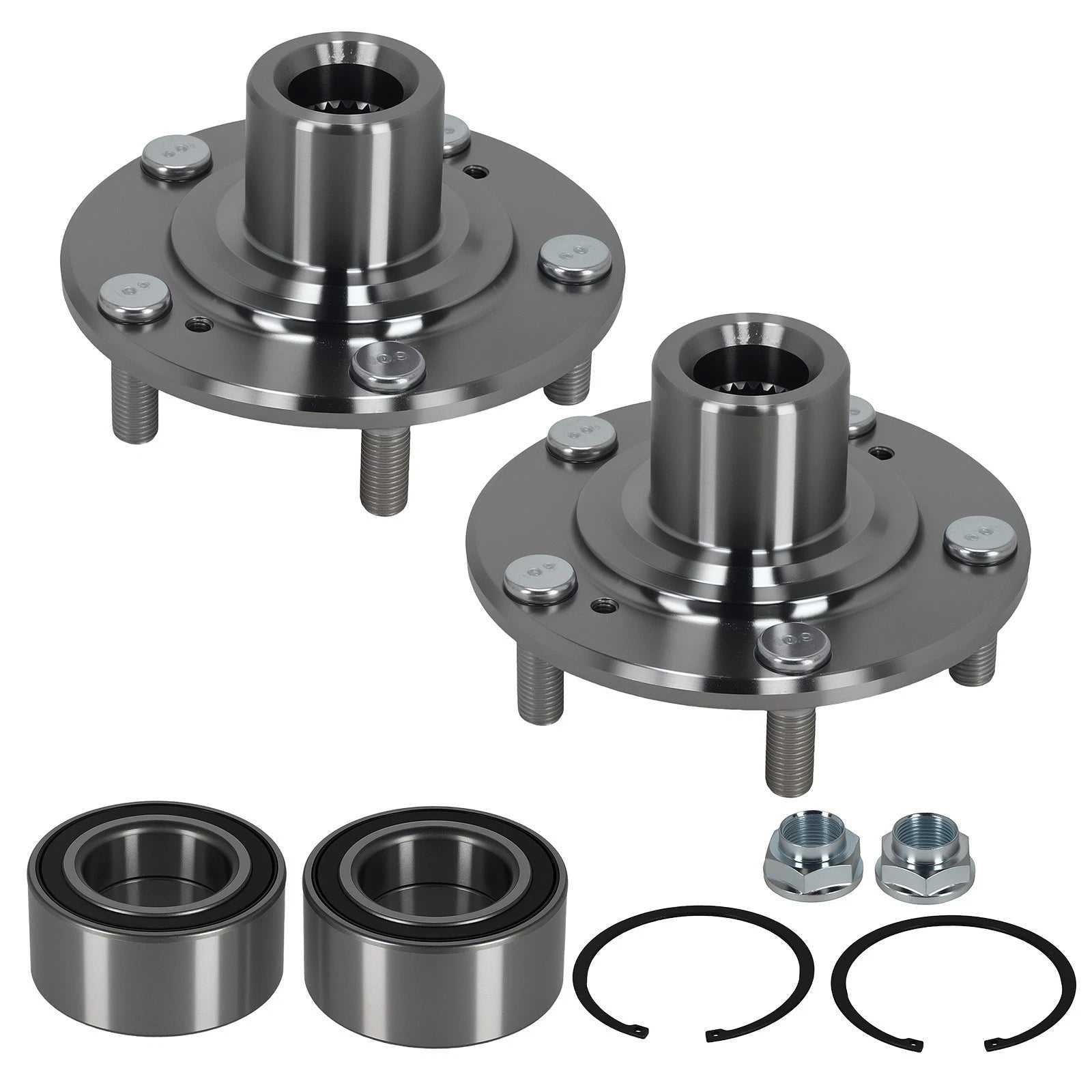 Set of 2 Front Wheel Hub Bearing Assemblies for Acura TSX TL (2004–2008)