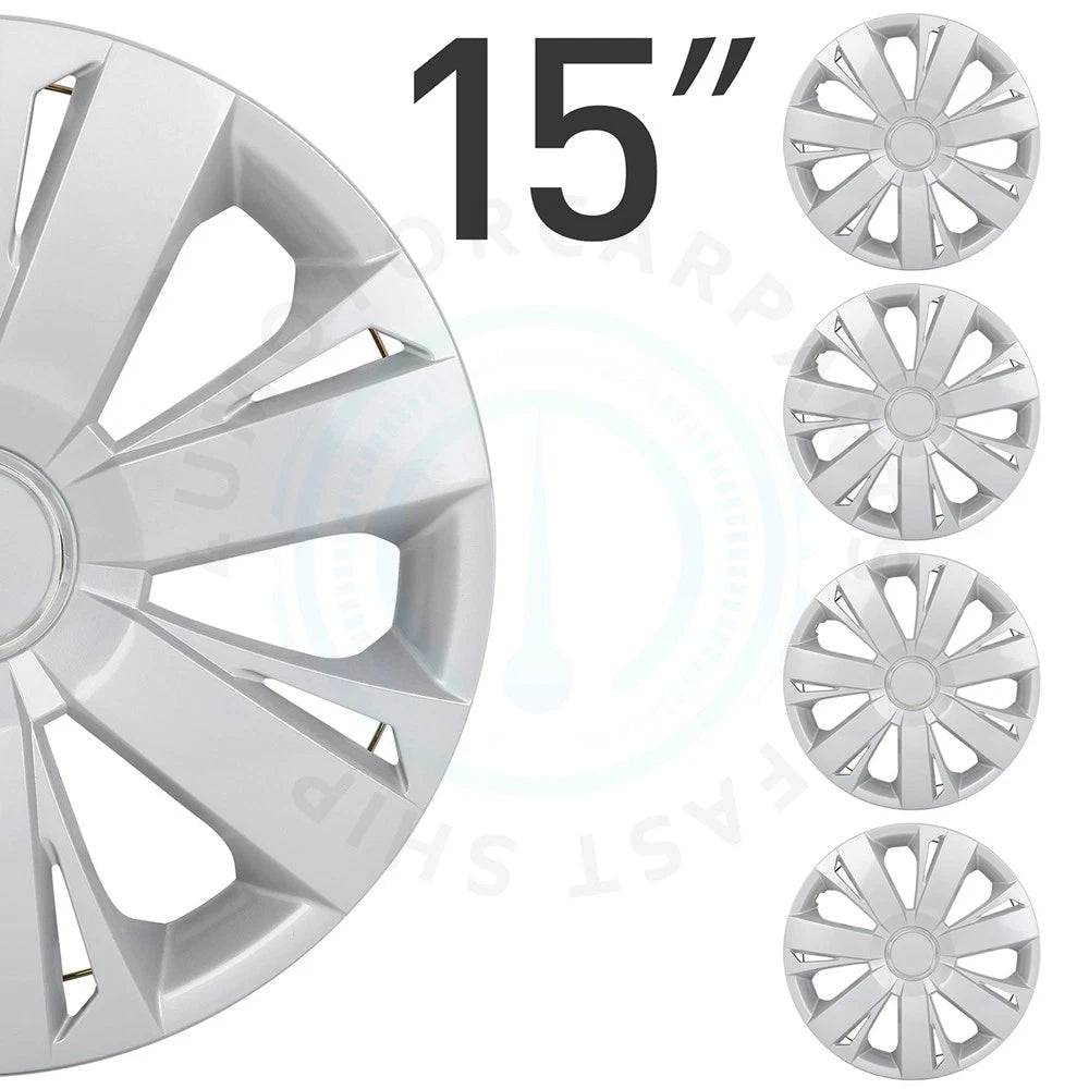 Set of 4 Snap-On Wheel Covers for R15 Tire (15")