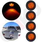 4X Amber 2.5" Round LED Brake Running Tail Light Turn Signal Lamps