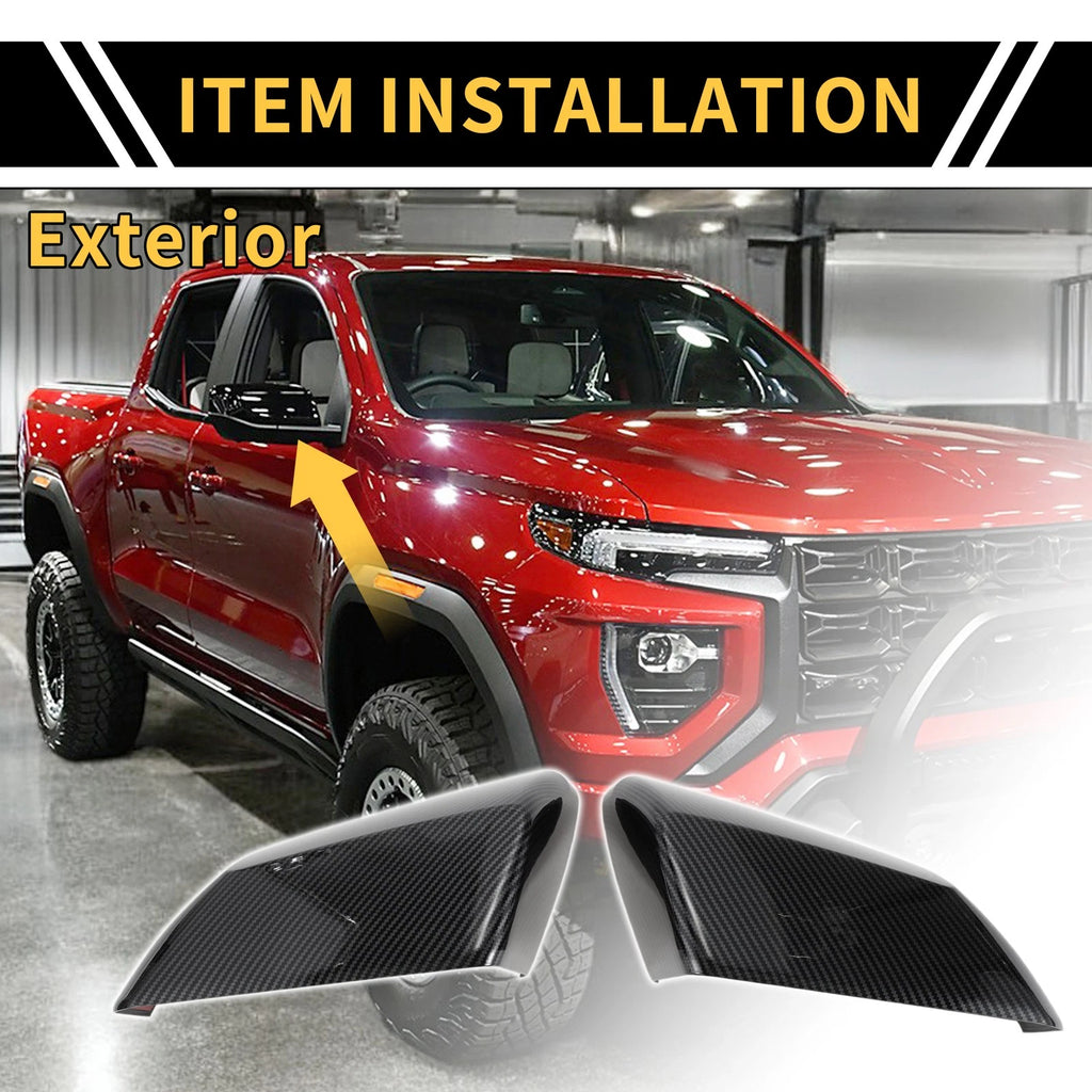 Exterior Rearview Mirror Cover for Chevy Colorado (2023–2024) Carbon Fiber