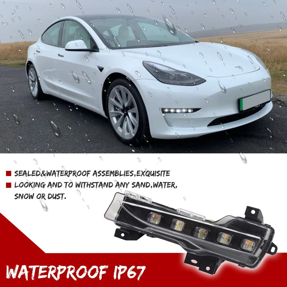 Clear Switchback LED Fog/DRL Kit for Tesla Model 3 Y (2017–2023)