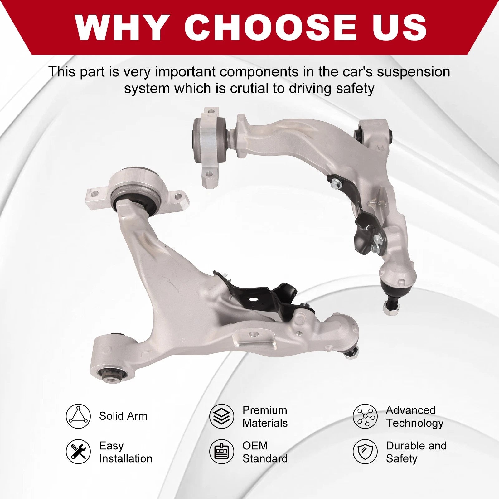 Set of 2 Front Lower Control Arms w/ Ball Joints for Infiniti G37 Q60 QX50 370Z