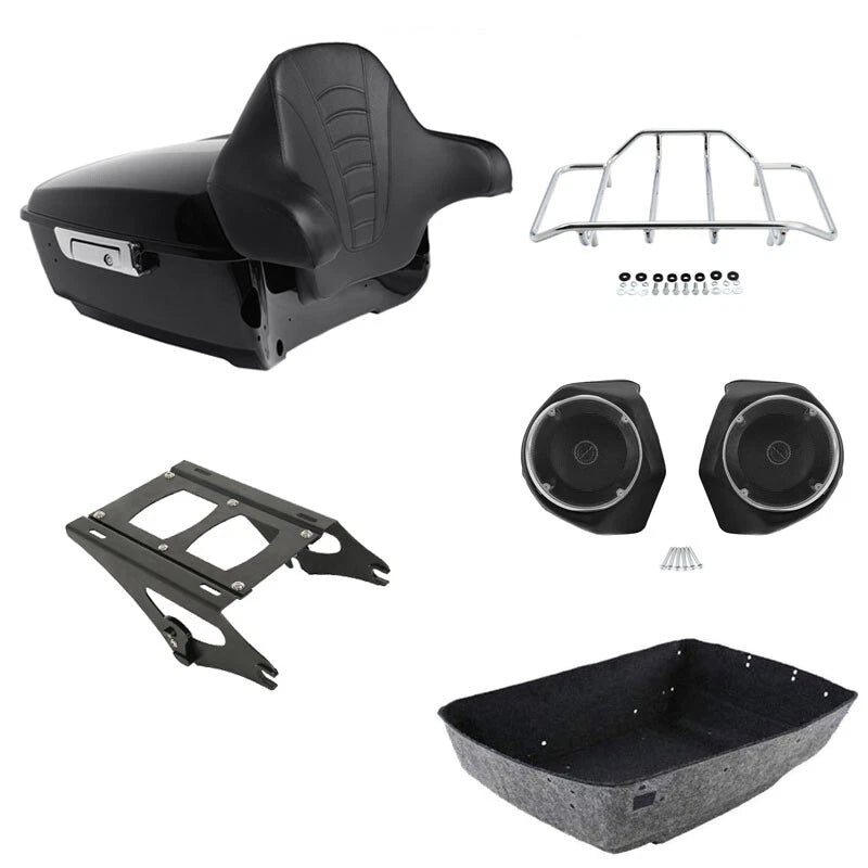 Trunk Backrest Speakers Mount Rack for Harley Street Glide (2014–2026)