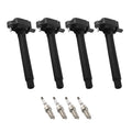 Set of 4 Ignition Coils + 4 Spark Plugs for Chrysler 200 Dodge Dart Jeep Ram (2011–2019)