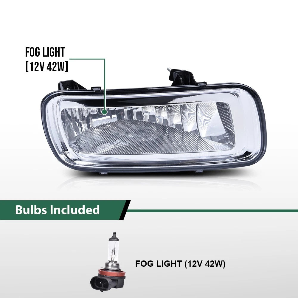 Set of 2 Clear Lens Fog Lights with Bulbs for Ford F-150 (2004–2006)