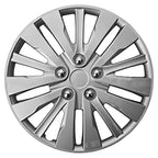 Wheel Cover Hubcaps 15 Spoke Silver 16 Inch Replacement for Auto (—)