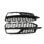 Honeycomb Mesh Front Bumper Fog Light Grille Cover for Audi A3 S3 (2013–2017)