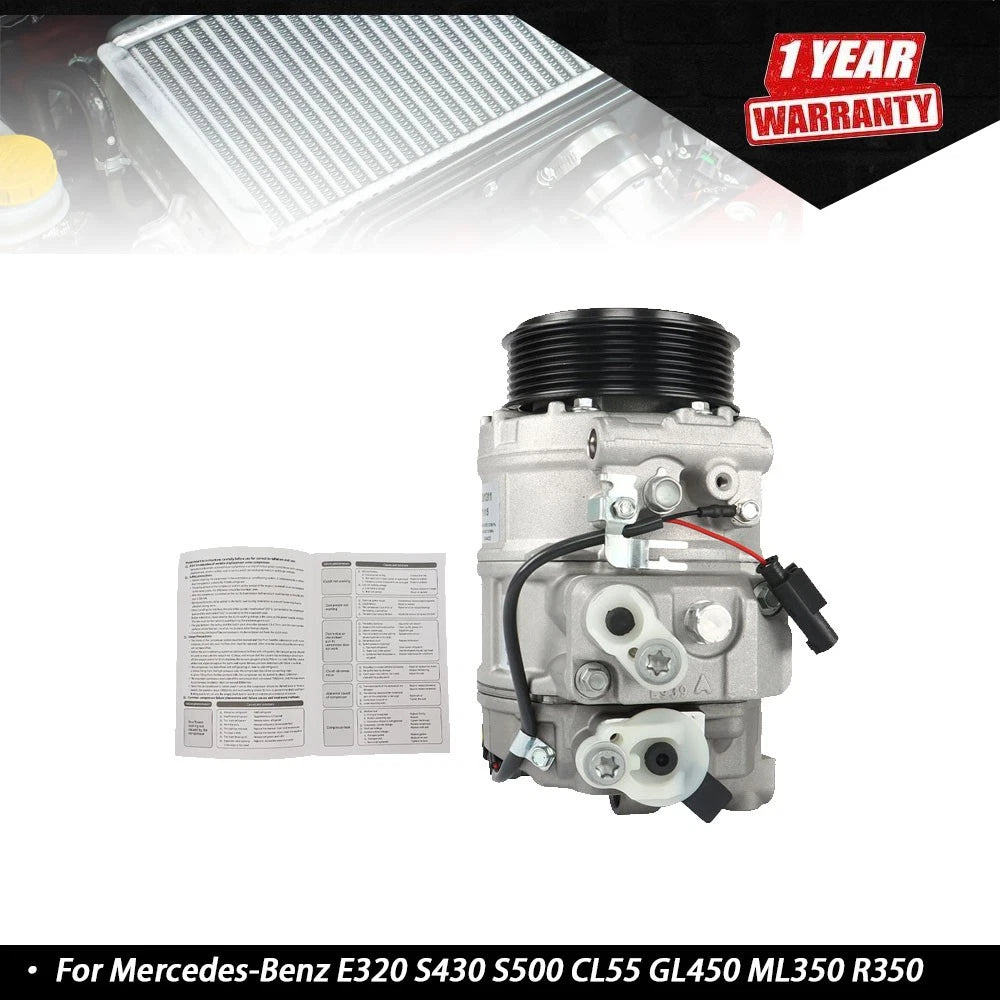 A/C Compressor for Mercedes-Benz E500 C230 Porsche Boxster Cayman