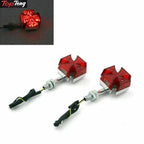 2X Custom Red Maltese Cross LED Turn Signal Light for Motorcycle