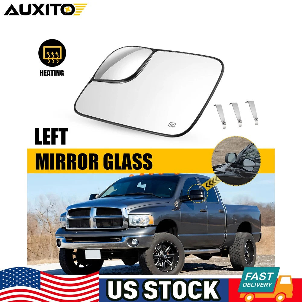 Driver Side Heated Mirror Glass for Dodge RAM 1500 2002–2008, 2500 3500 2003–2009