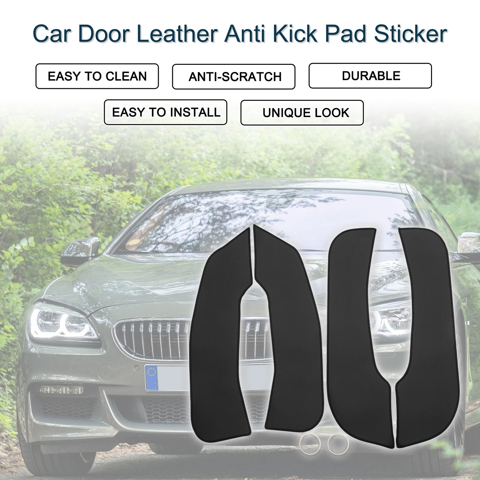 Car Door Leather Anti Kick Pad Sticker for BMW 6 Series GT (2018–2023)
