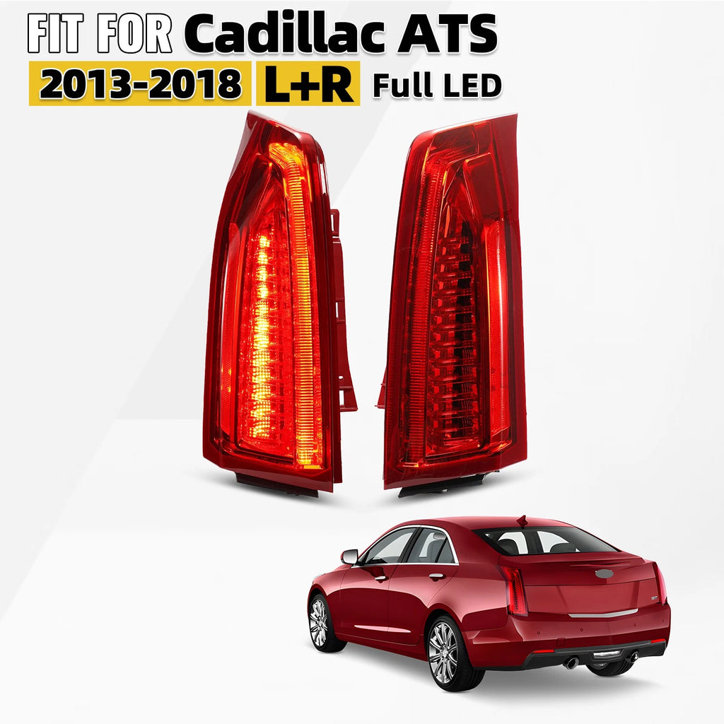 Full LED Tail Light Brake Lamp Pair for Cadillac ATS (2013–2018)