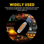2X LED Side Marker Lights for Truck Trailer (6-1/2", Amber)