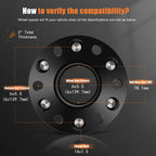 4X 2" Hubcentric Wheel Spacers 6x5.5 for Chevrolet GMC K1500 Suburban (1999–2006)