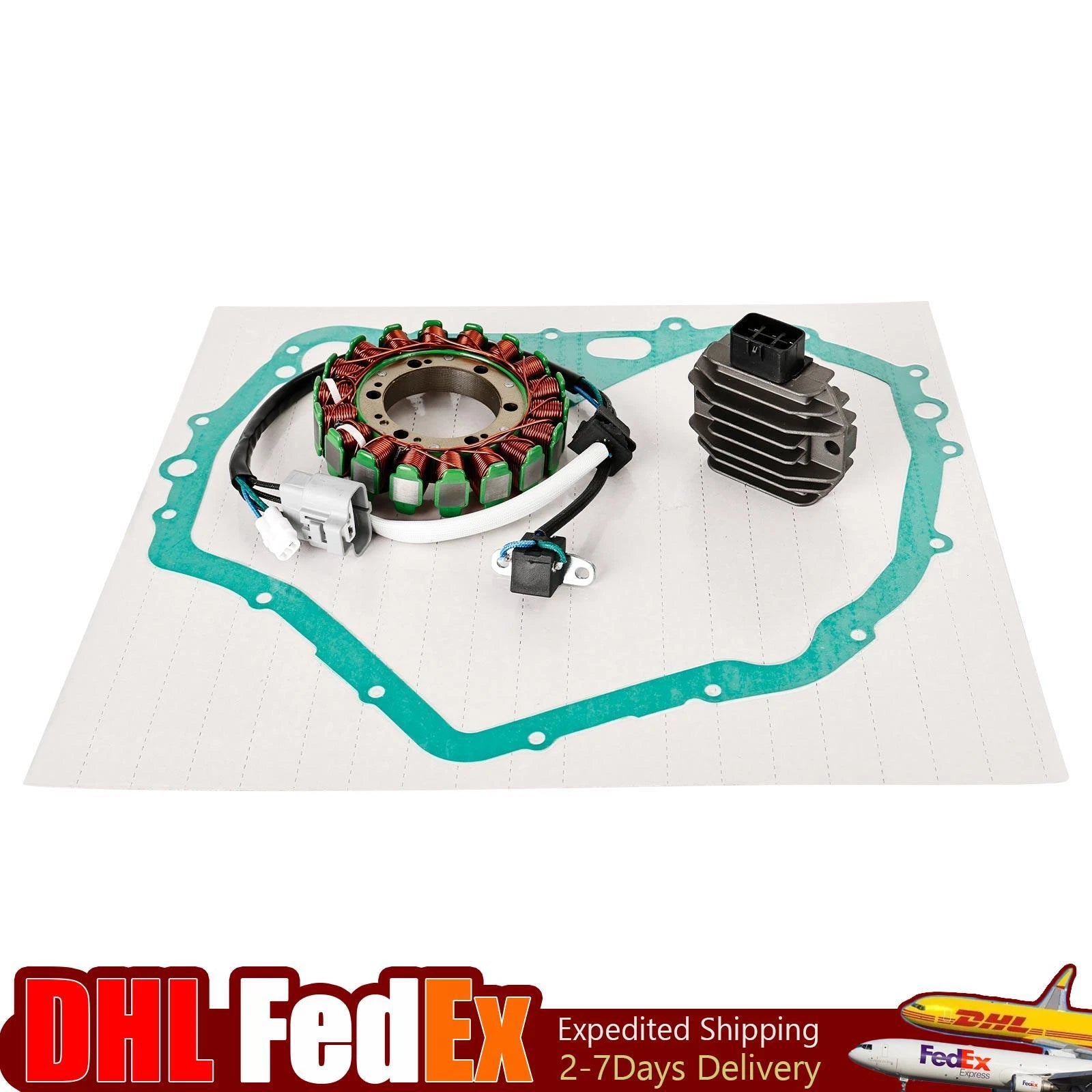 Magneto Stator + Voltage Rectifier + Gasket for Suzuki LTF 400F (2008–2009)