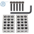 Set of 8 Gauge Hole Blocks with Screw Wrench Case for Precision 123