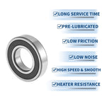 6208VV Deep Groove Ball Bearing for Scooter Skateboard Wheel (40x80x18mm)