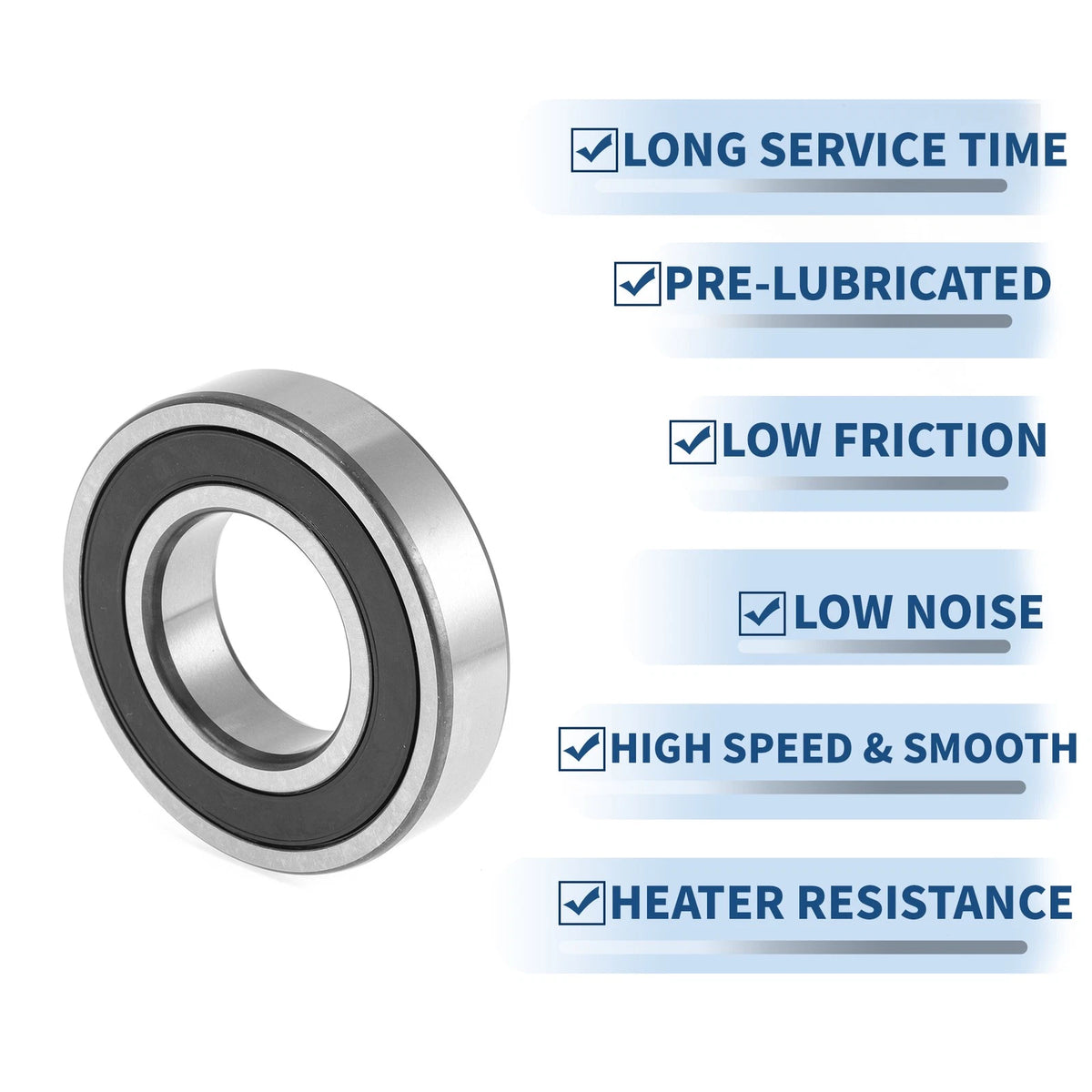 6208VV Deep Groove Ball Bearing for Scooter Skateboard Wheel (40x80x18mm)
