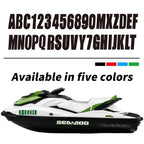 Set of 4 Custom Boat Registration Numbers Decal Stickers A-Z 0-9 3"