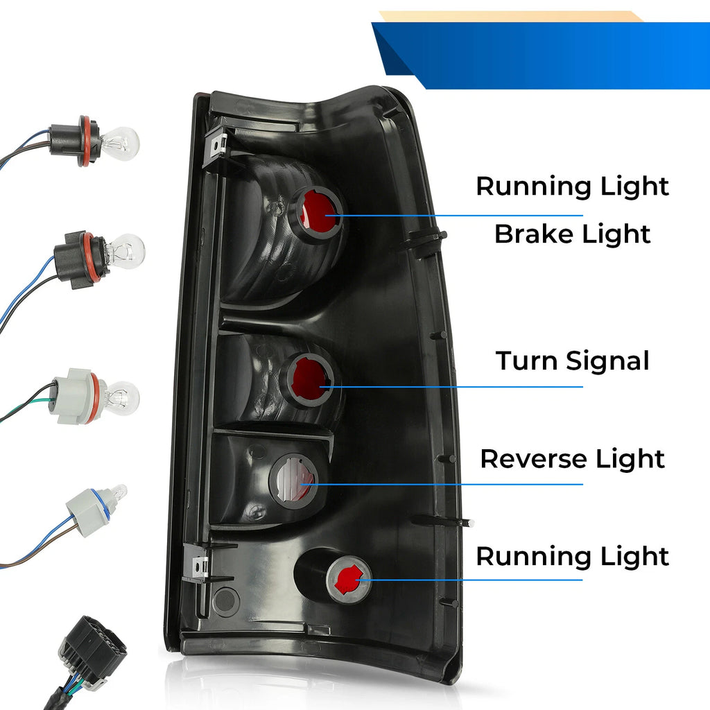 Rear Brake Tail Lights for Chevy Silverado 1500 2500 3500 HD (2003–2006)