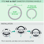 Steering Wheel Cover for Chevy Elite Synthetic Leather Speed Grip