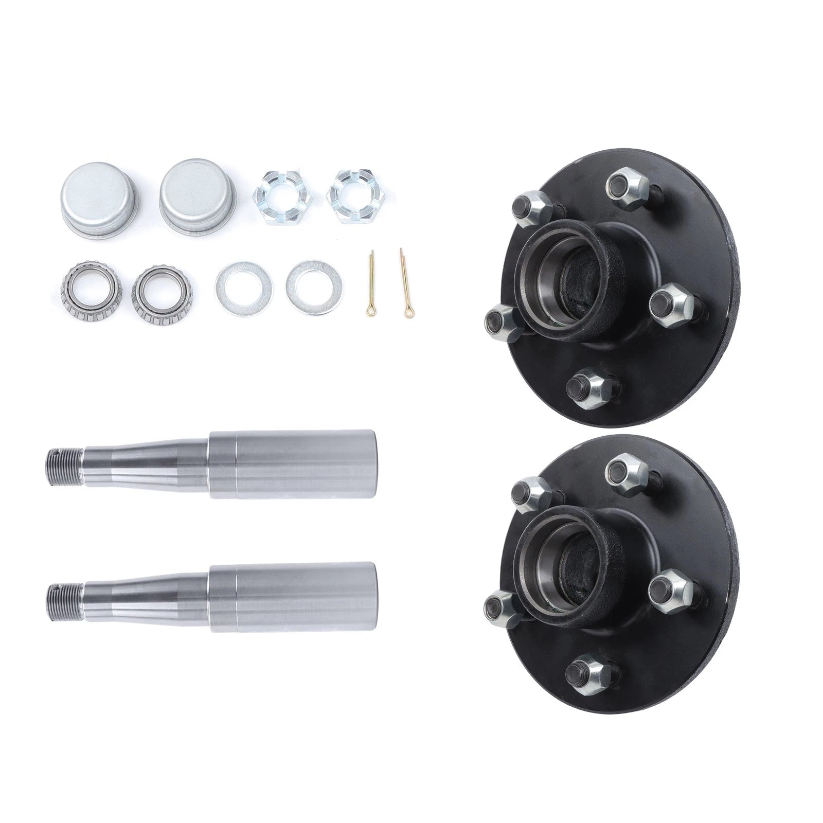 Pair of Trailer Hub Kit for 5 x 5.45' Trailer & 8.25' Round #84 Spindle