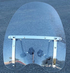 Clear Windshield for Suzuki Boulevard C50 M50 C90 M90 (18"x16", 7/8"-1" Handlebar)