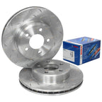 Front Drilled & Slotted Rotors + Pads for Falcon BA BF FG (2002-2012)
