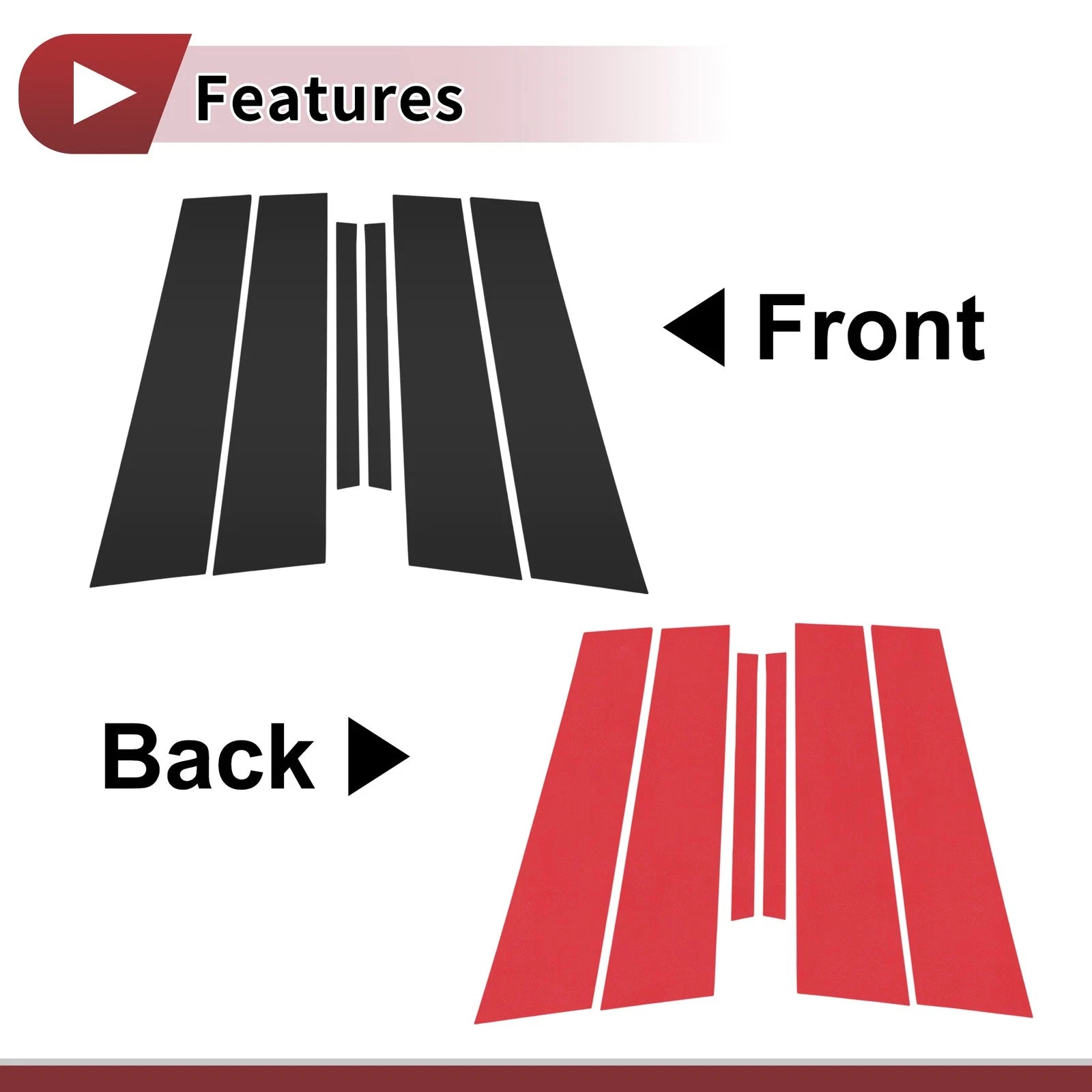 Door Pillar Window Trim for Chevrolet Sail (2015–2020) Black Left Right