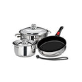 7 pc. Stainless Induction Cookware Set w/ Ceramica Non-Stick | A10-363-2-IND